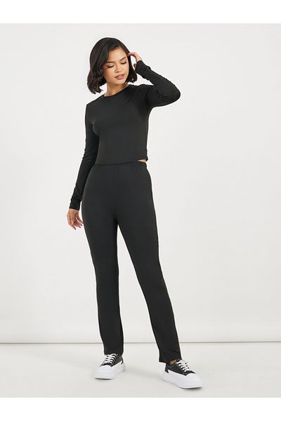 Styli High Rise Tapered Trouser with Box Pleat