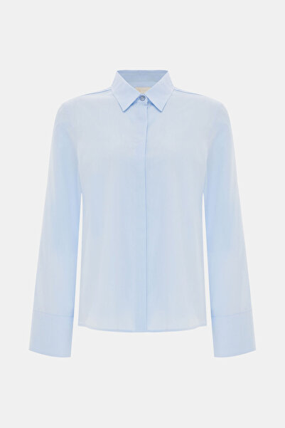 W Collection MAVİ UZUN KOLLU GÖMLEK