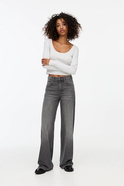 Pull & Bear High-waist wide-leg jeans