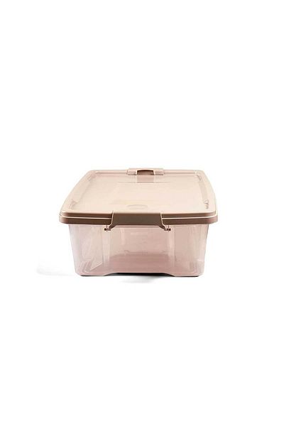 QUTU صندوق تخزين شفاف قابل للقفل سعة 12 لترًا من Q-lear Box
