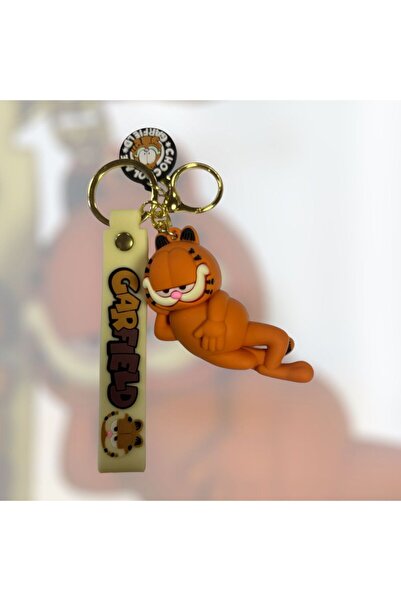 Disney Garfield Miskin Kedi A Kalite Büyük Boy Anahtarlık - Çanta Süsü