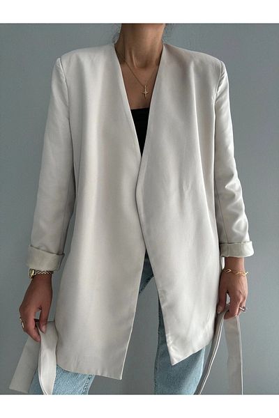 My Blog Κομψό μπουφάν με ζωσμένη πέτρα - 7308