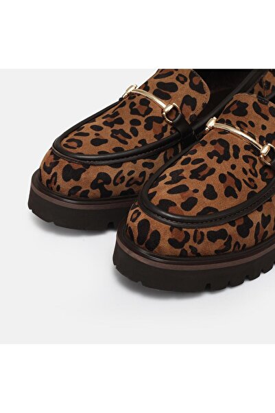 37Numara BÜYÜK NUMARA LOAFER AYAKKABI TOKALI HAKİKİ DERİ 41-42-43-44-LEOPAR
