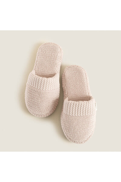 Chakra Eva Cotton Unısex Terlik Pudra