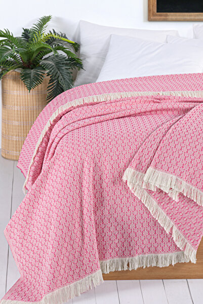 Evim Cotton Arem Fuchsia Multi-Purpose Bedspread Double - 200X220 cm