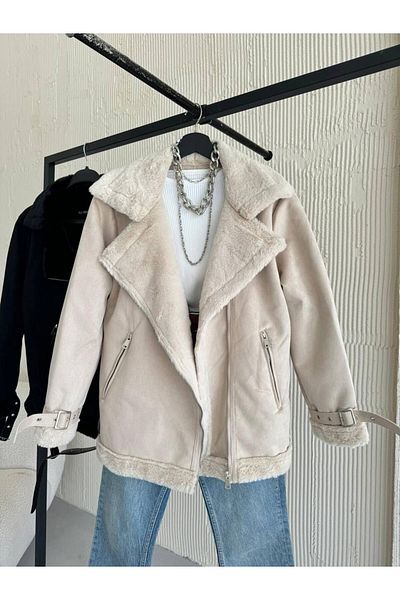 My Bella Importierter Trenchcoat-Mantel aus Wildleder der neuen Saison