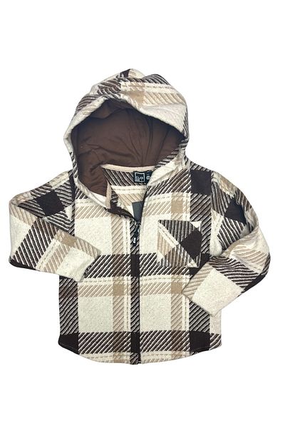 Cloise Детска риза с цип и качулка на каре
