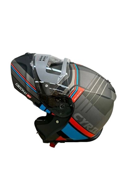 CYRIL HELMETS Cyrıl Gecko Sv Epik B1 Mat Siyah Çene Açılır Motosiklet Kaskı M