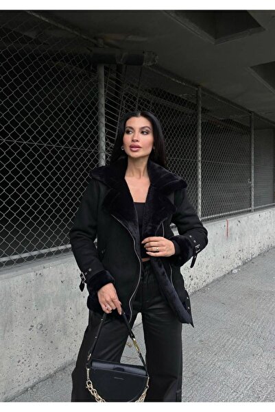 MyBella Nový sezónní importovaný semišový kabát Trench Coat