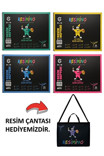 Arı Yayıncılık Çok Amaçlı Resim Defteri 35 X 50 Resimino - Resim Çantası Hedi...