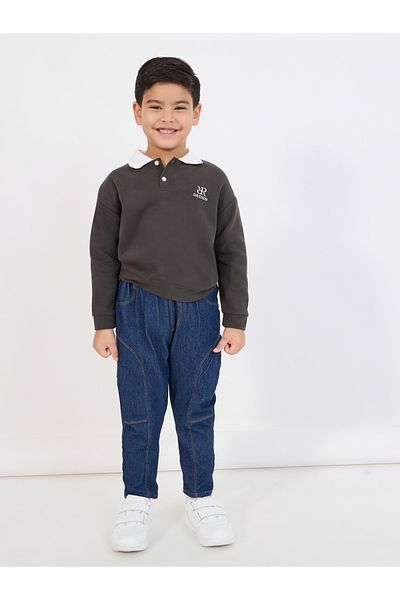 Styli Slant Pocket Design Straight Leg Jeans