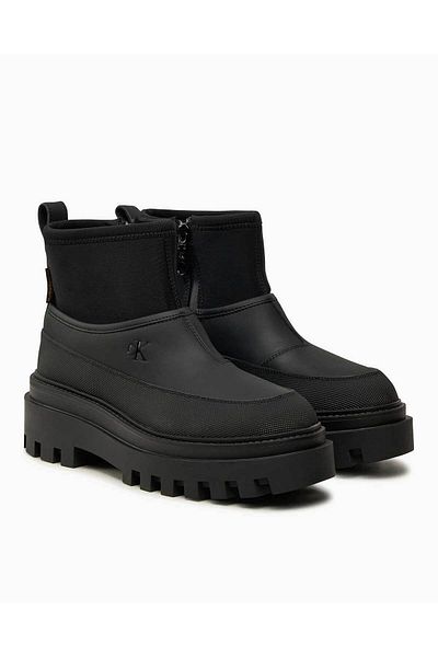 Calvin Klein Τζιν Flatform Χαμηλές Μπότες