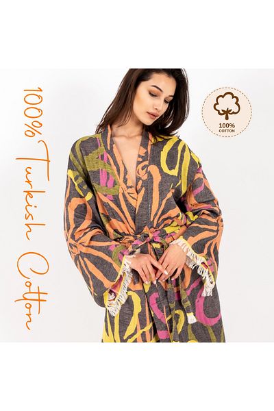 naura Concept Unisex μπουρνούζι Peshtemal