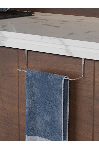 Suntel Chrome Cabinet Door Hanger - Towel Hanger Bracket - Bathroom Towel Holder - Practical Snap-On Design