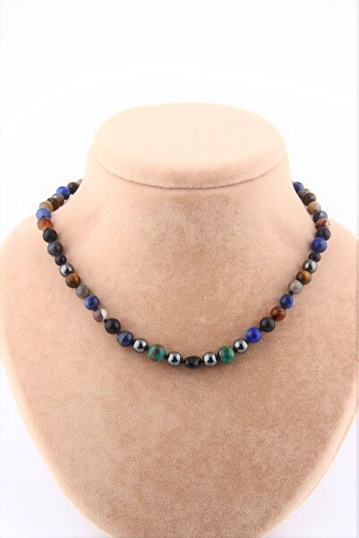 OSMANLI DOĞAL TAŞ Öğrenci Kolyesi (KEHRİBAR, AKİK,LAPİS,LABRADORİT,HAVLİT,PEMBE KUVARS,DUMANLI KUVARS,KAPLAN GÖZÜ)