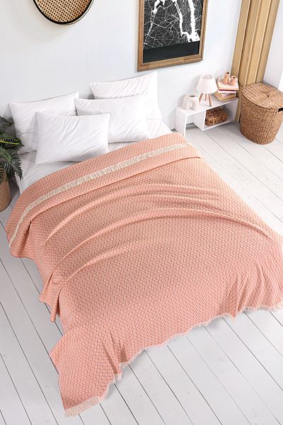 Evim Orange Cotton Arem Bedspread 200X220 cm Double