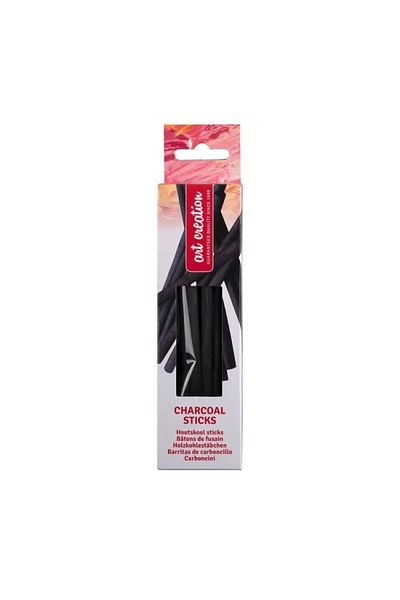 Talens 14cm 10Pcs Art Creation Charcoal Sticks - Charcoal Thin Stick