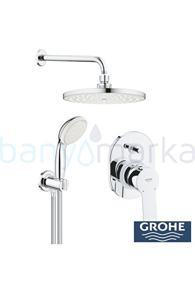 Grohe BauEdge Ankastre Banyo/Duş Bataryası, Tepe ve El Duşu Seti - 29039SET0