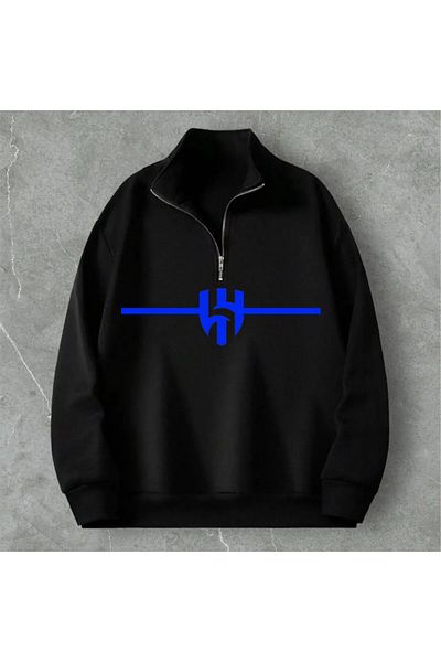 Pisa Art Φούτερ Al Hilal Minimalist Special Design με μισό φερμουάρ