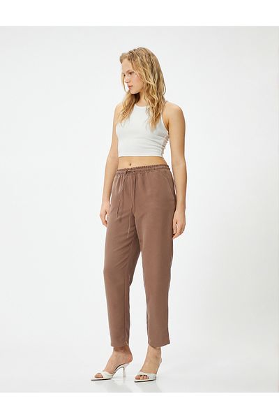 Koton Karottenhose Taillenspitze Modal Gemischt