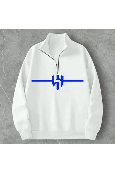 Pisa Art Φούτερ Al Hilal Minimalist Special Design με μισό φερμουάρ