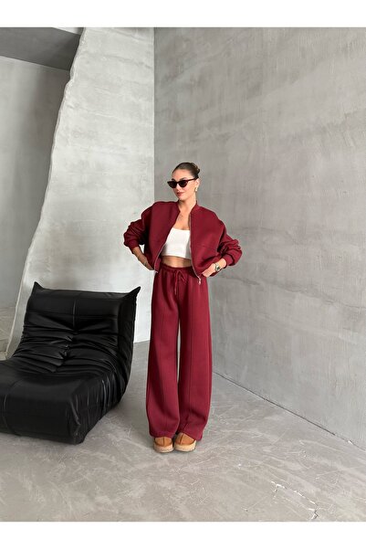 Laluvia Burgundy Charlotte 3 szálas tréningruha szett