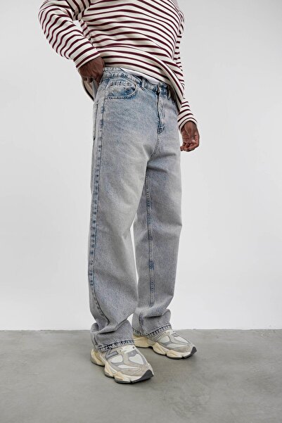 NOMARC Blugi largi pentru bărbați, albaștri, model KP-348-1 Relax