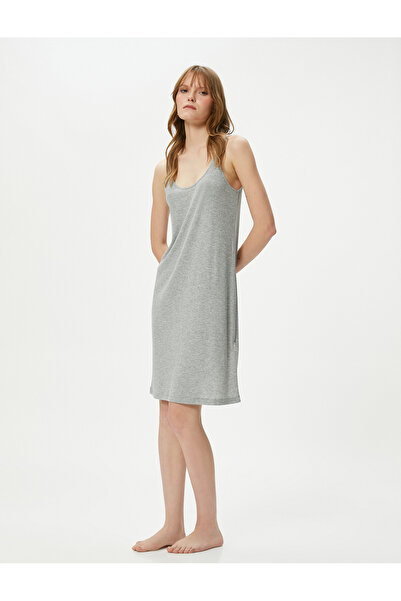 Koton Нічна сорочка на бретелях з ребристим вирізом