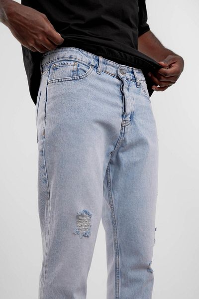 NOMARC Ανοιχτό μπλε KP-09-1 BF Ripped Detailed Jean