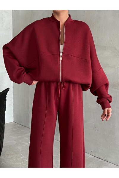 Laluvia Burgundy Charlotte 3 szálas tréningruha szett