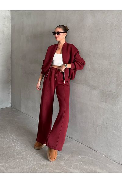 Laluvia Burgundy Charlotte 3 szálas tréningruha szett