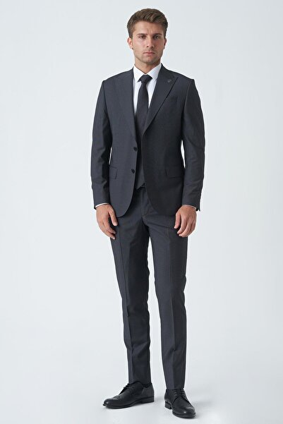 White Stone Hereford T2468 Slim Fit 6 Drop Lycra Suit Patterned