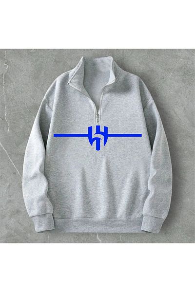 Pisa Art Φούτερ Al Hilal Minimalist Special Design με μισό φερμουάρ