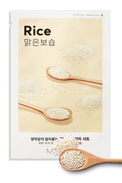 Missha قناع أوراق التفتيح والترطيب بخلاصة الأرز (قطعة واحدة) قناع أوراق Airy Fit