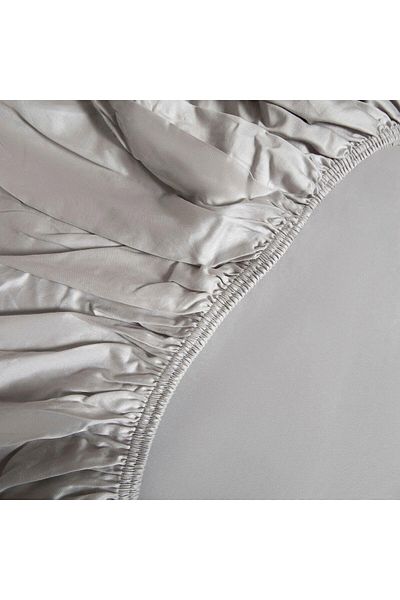 Chakra Alana Fitted Bed Sheet Double Size 160x200 Cm Stone