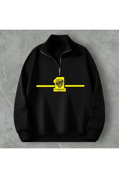 Pisa Art Φούτερ Al Ittihad Minimalist Special Design με μισό φερμουάρ