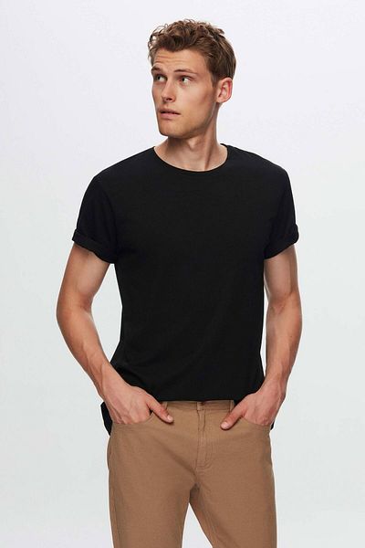 D'S Damat Μπλουζάκι Ds Damat Slim Fit Μαύρο/Λευκό/Μπλε Navy 3 τεμαχίων