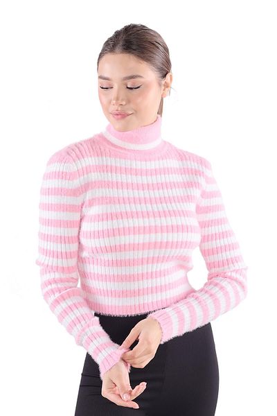 Rays 6622 Pulover moale cu dungi roz model