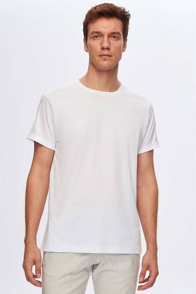 D'S Damat Μπλουζάκι Ds Damat Slim Fit Λευκό 3 τεμαχίων