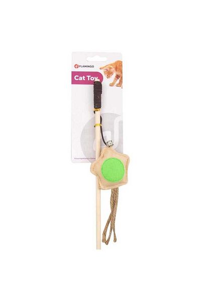 Flamingo Natural Floral Cat Fishing Rod
