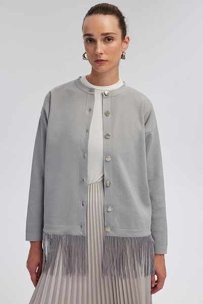 Touché Privé Strickjacke - Quastendetail