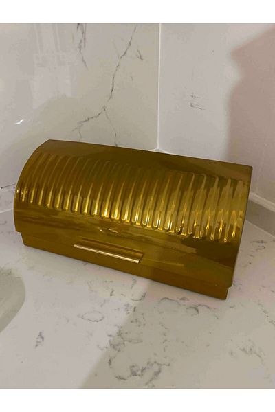 LUCKYHOMES وعاء خبز ذهبي شفاف مصنوع خصيصًا ومقاوم للصدأ ومقاوم للبقع مقاس 39x17x25