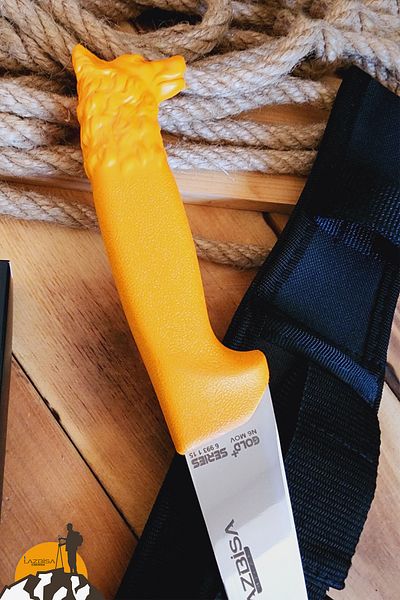 LAZBİSA Embroidered Tpe Handle Outdoor Camping Knife Pocket Knife Sheathed Picnic Chef Knife Pocket Knife Kitchen Knife (Kmi-547)