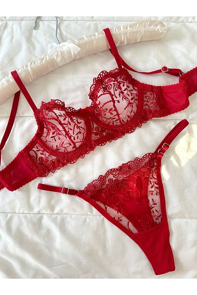 Feruzdesign Marte Underwire Red Bralet Suit