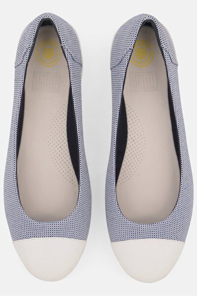 Fitflop Women Slip On Micro Check Flats, Blue Combo