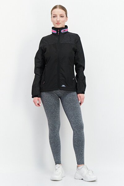 Trespass Women Brand Logo Windbreaker Jacket, Black