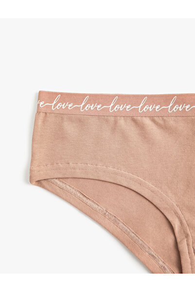 Koton Hipster-Höschen mit Slogan-Aufdruck und hoher Taille