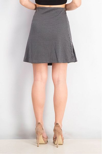 Tchibo Women Checkered Mini Skirt, Black