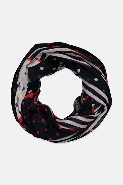 Tchibo Loop Scarf 160 x 100 cm, Navy and Red