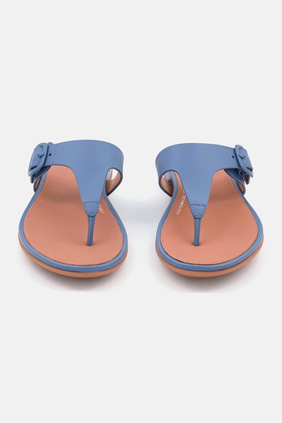 Fitflop Women Gracie Rubber Adjustable Buckle Flats, Blue